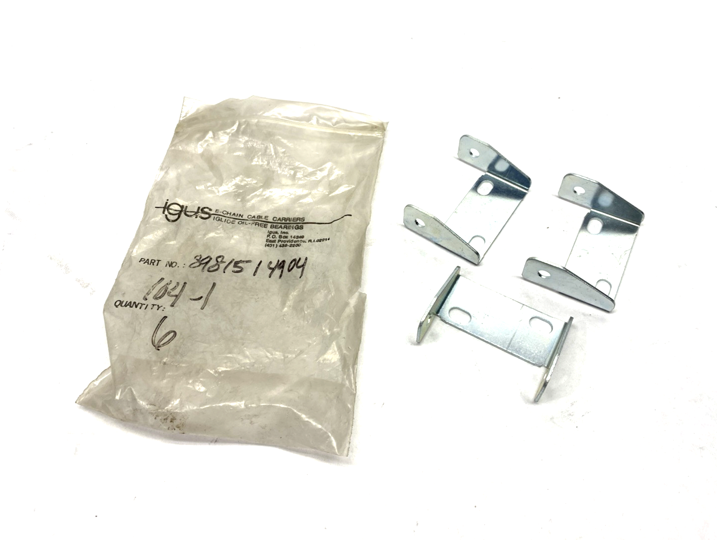 Igus 104-12 Steel Mounting Bracket 8981514904 LOT OF 3 - Maverick Industrial Sales