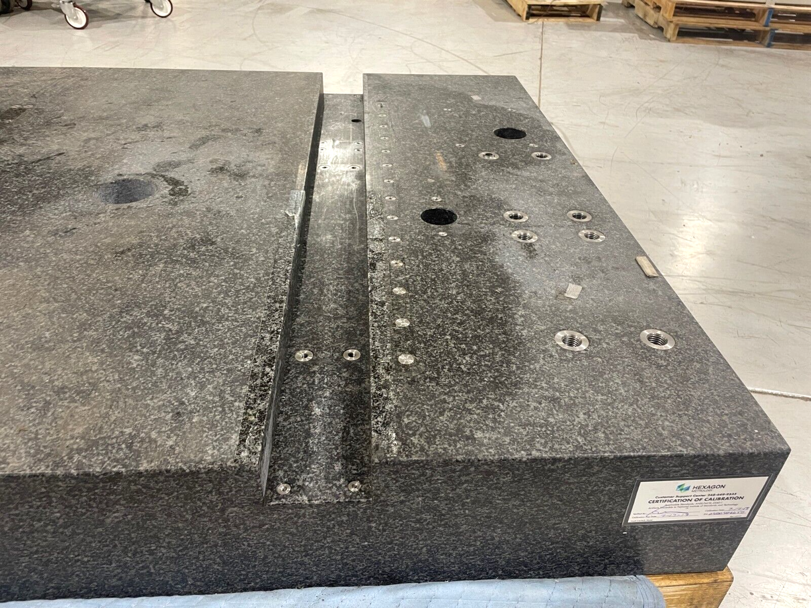 Mycrona Maschinentyp CMM Machine Granite Base, 45-1/2" x 44-11/16" x 7" - Maverick Industrial Sales
