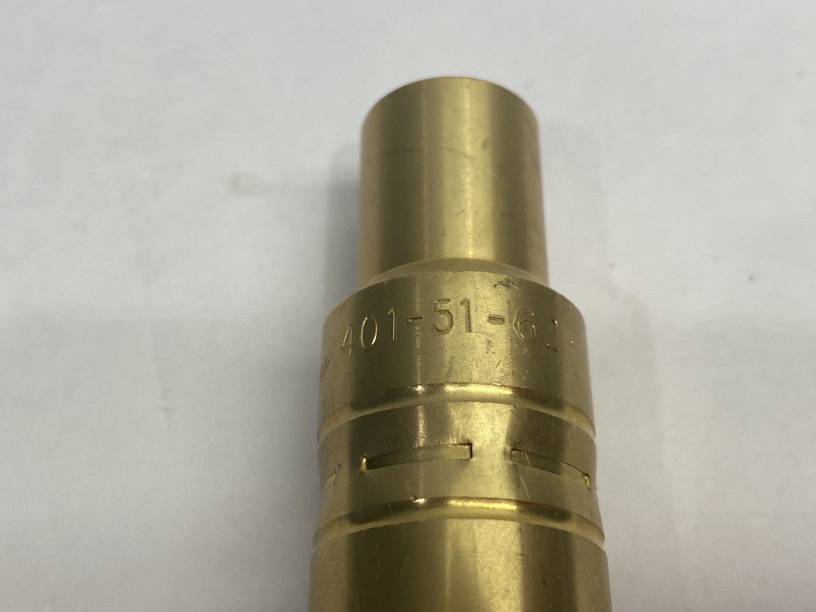 401-51-62 | Tregaskiss Slip-On Air Cooled Nozzle 5/8″ bore, flush tip, brass - New – Open box - Maverick Industrial Sales