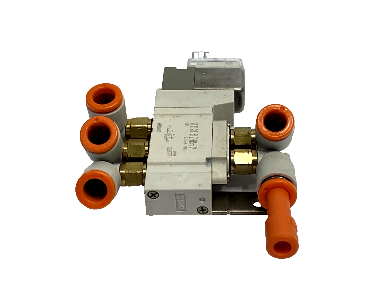 SY3120-5LZ-M5-F2 | SMC Solenoid Valve 2-Pos. Single M5 Ports w/ Bracket - Used - Maverick Industrial Sales