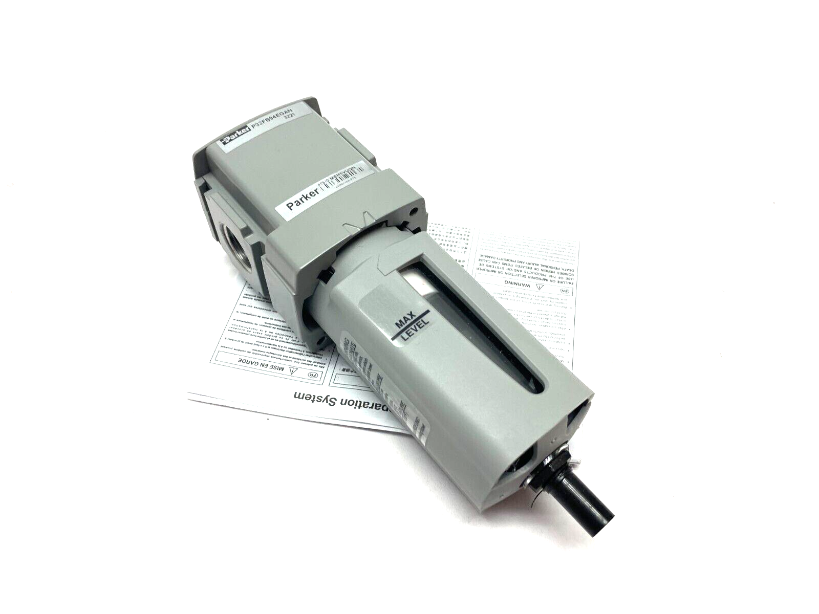 Parker P32FB94EGAN Compact Airline Particulate Filter 1/2" NPT Ports - Maverick Industrial Sales