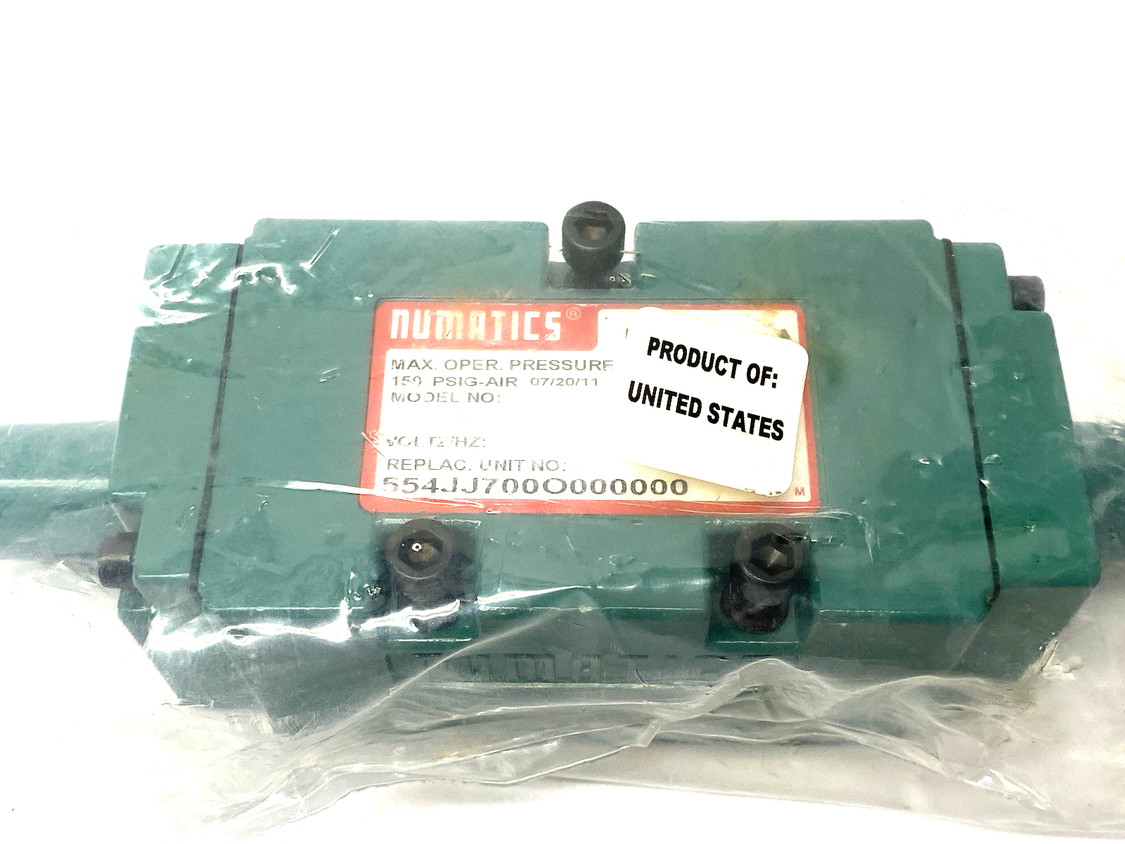 554JJ700O000000 | Numatics Remote Pilot Air Control Valve, 4-Way, 2-Position - New - Maverick Industrial Sales