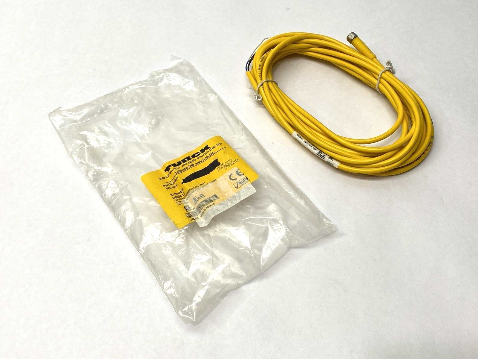 Turck PKG 4M-6 Single-Ended Cordset M8 Female Connector 4-Pin U0058-11 - Maverick Industrial Sales