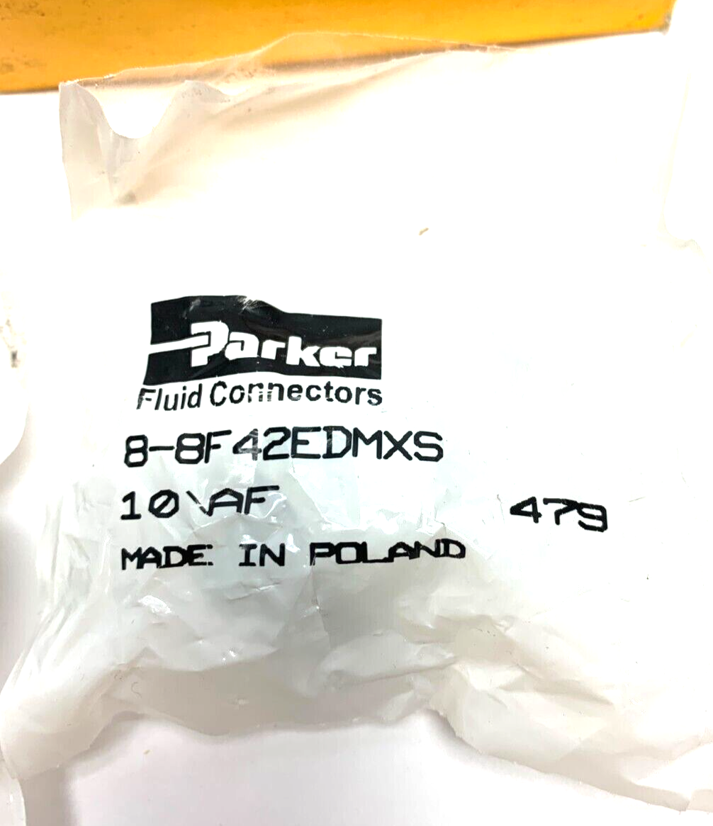 Parker 8-8F42EDMXS Triple-Lok 37 Degree Flare JIC Male Connector BOX OF 3 - Maverick Industrial Sales