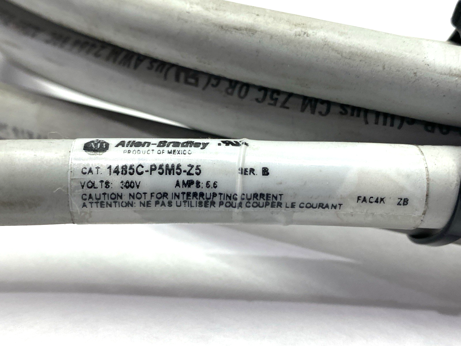 Allen-Bradley 1485C-P5M5-Z5 Ser. B DeviceNet Physical Media Cordset 5-Pin 300V - Maverick Industrial Sales