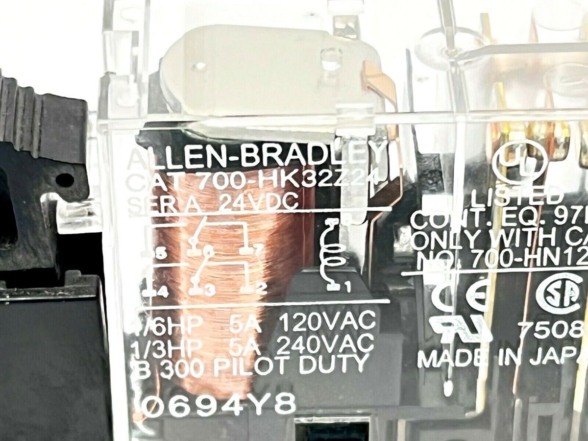 Allen Bradley 700-HN122 Ser. A Relay Base w/ 700-HK32Z24 Ser. A Relay - Maverick Industrial Sales