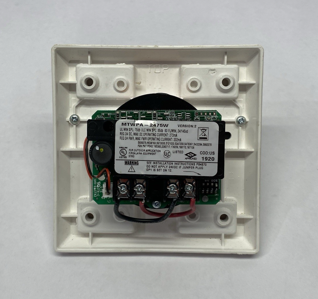 Cooper Wheelock MTWPA-2475W Multitone Strobe Audible Alarm, White, Weatherproof - Maverick Industrial Sales