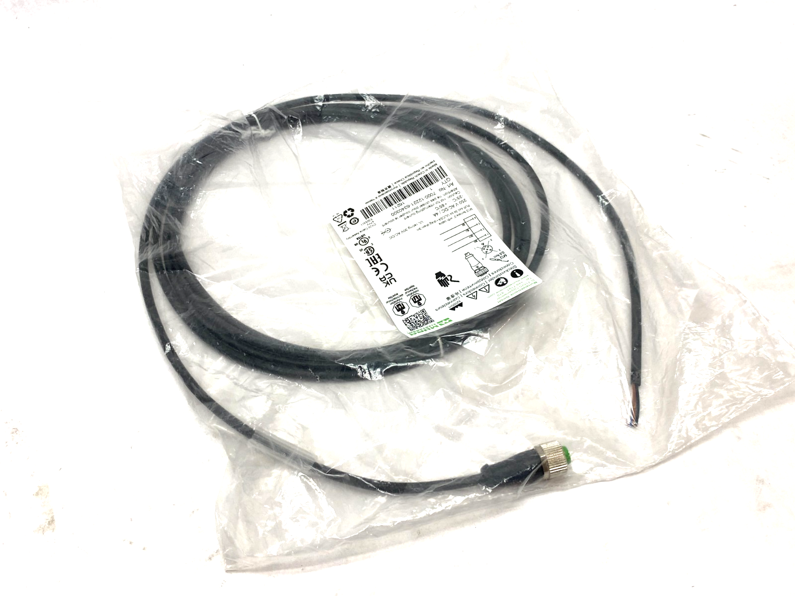 Murrelektronik 7000-12221-6340300 Single Ended M12 Female 0° A-cod. Cordset - Maverick Industrial Sales