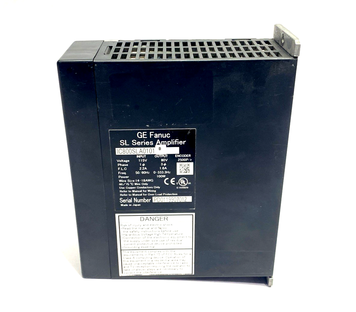 IC800SLA0101 | GE Fanuc SL Series Servo Amplifier 100W B DAMAGED FRONT - Used - Maverick Industrial Sales