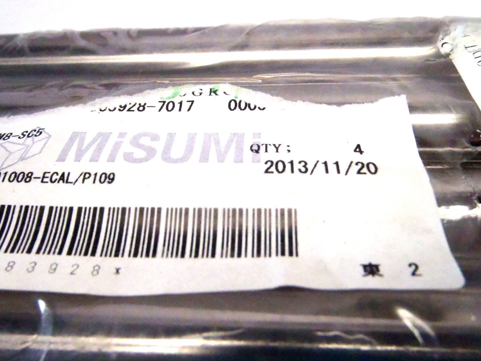 Misumi SFU25-375-M8-SC5 Precision Linear Shafts One End Tapped WF LOT OF 4 - Maverick Industrial Sales