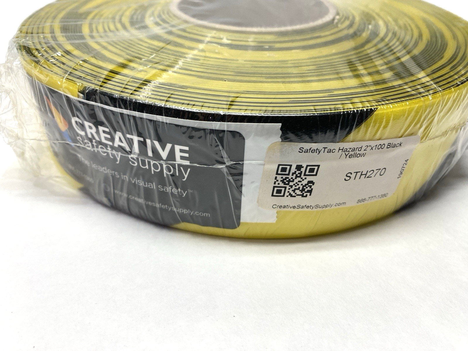 STH270 | SafetyTac Hazard Floor Marking Tape Black on Yellow 2" x 100' - New - Maverick Industrial Sales