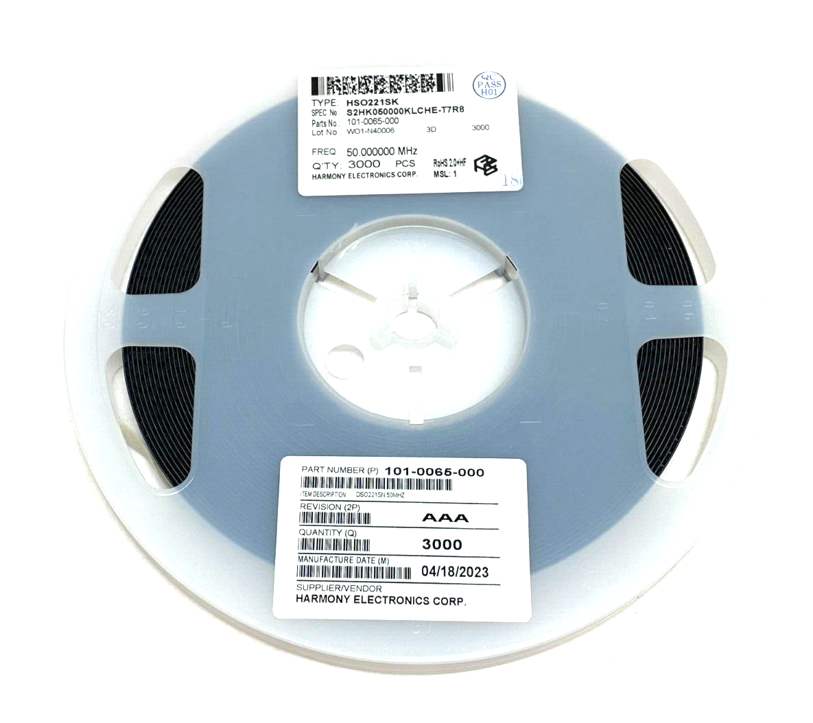 Harmony Electronics HSO221SK Crystal Oscillator 50MHz Frequency WHEEL OF 3000 - Maverick Industrial Sales