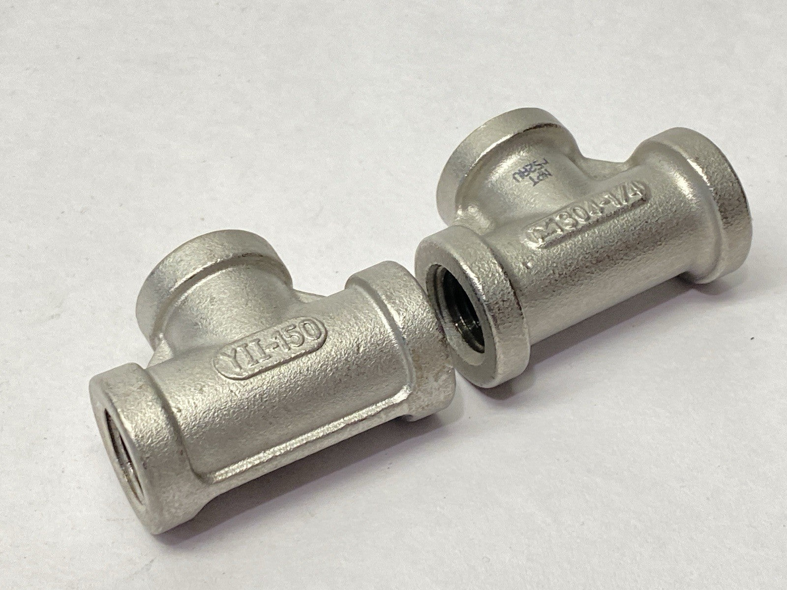 304-1/4" NPT Tee Fitting 1/4" NPT SS LOT OF 2 - Maverick Industrial Sales