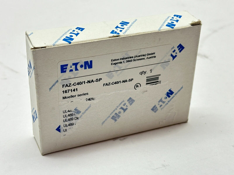 Eaton FAZ-C40/1-NA-SP Circuit Breaker 1-Pole 40A 240VAC 167141 - Maverick Industrial Sales