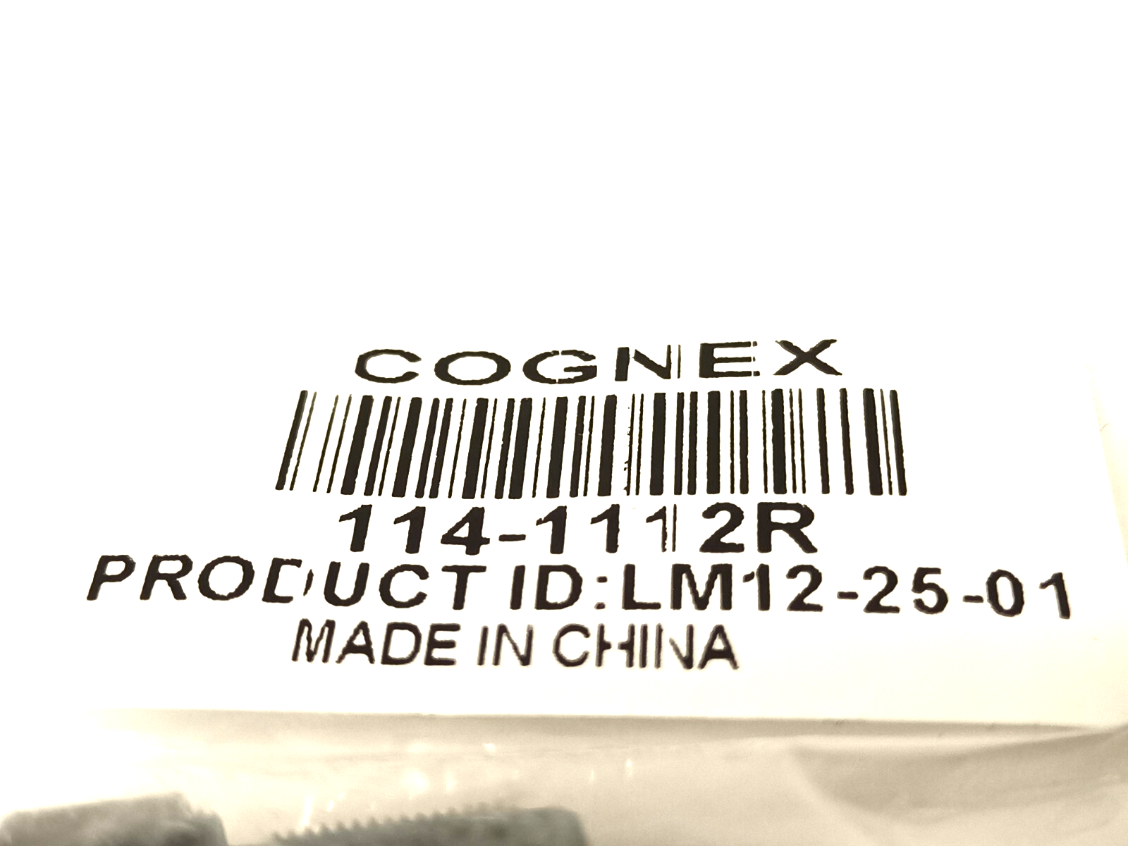 114-1112R | Cognex LM12-25-01 S-Mount Lens 25mm f/2.0, Fixed Aperture - New - Maverick Industrial Sales