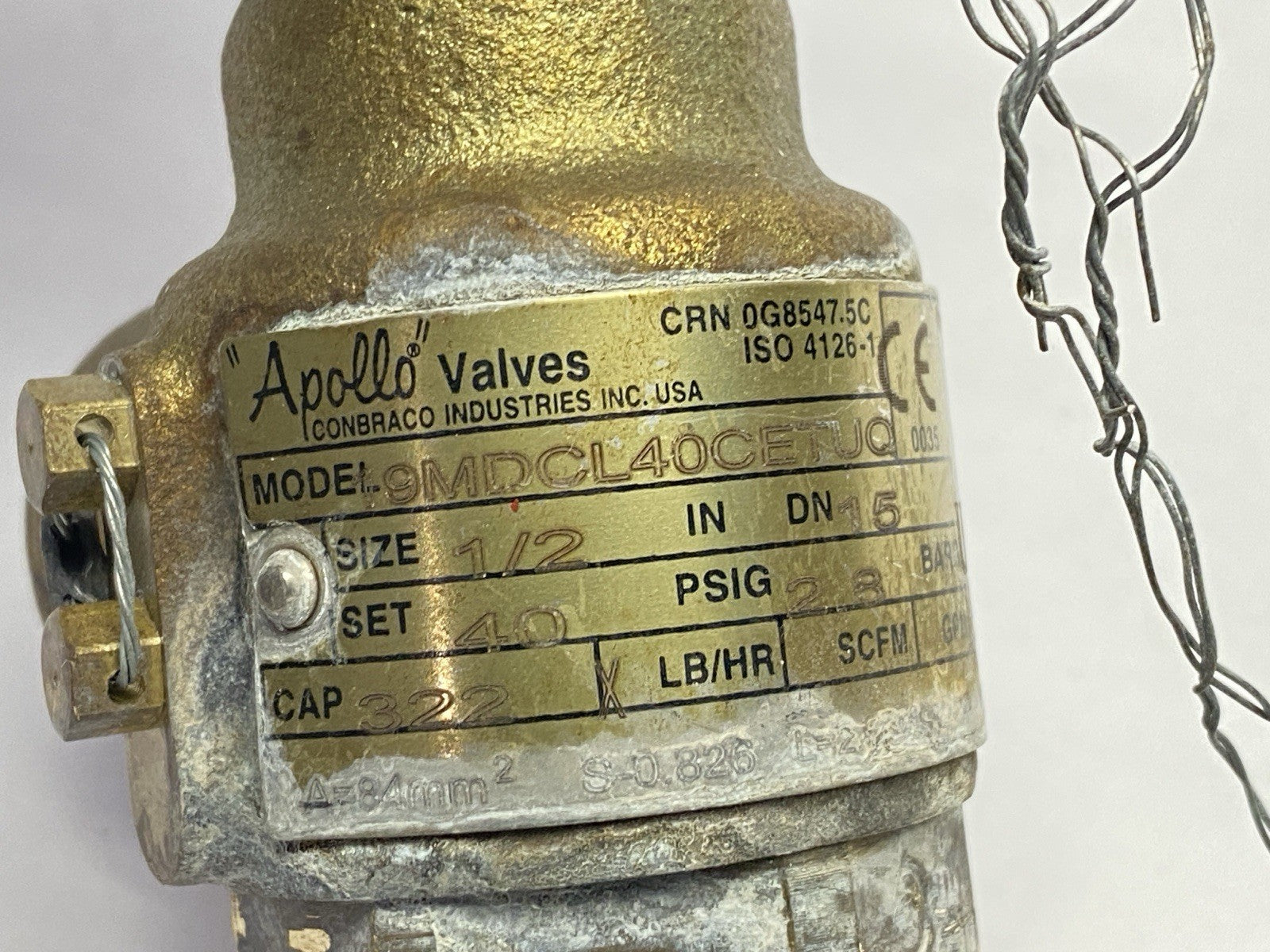 19MDCL40CETUQ | Apollo Valves Safety Valve 2.8 PSIG 1/2" NPT - Used - Maverick Industrial Sales