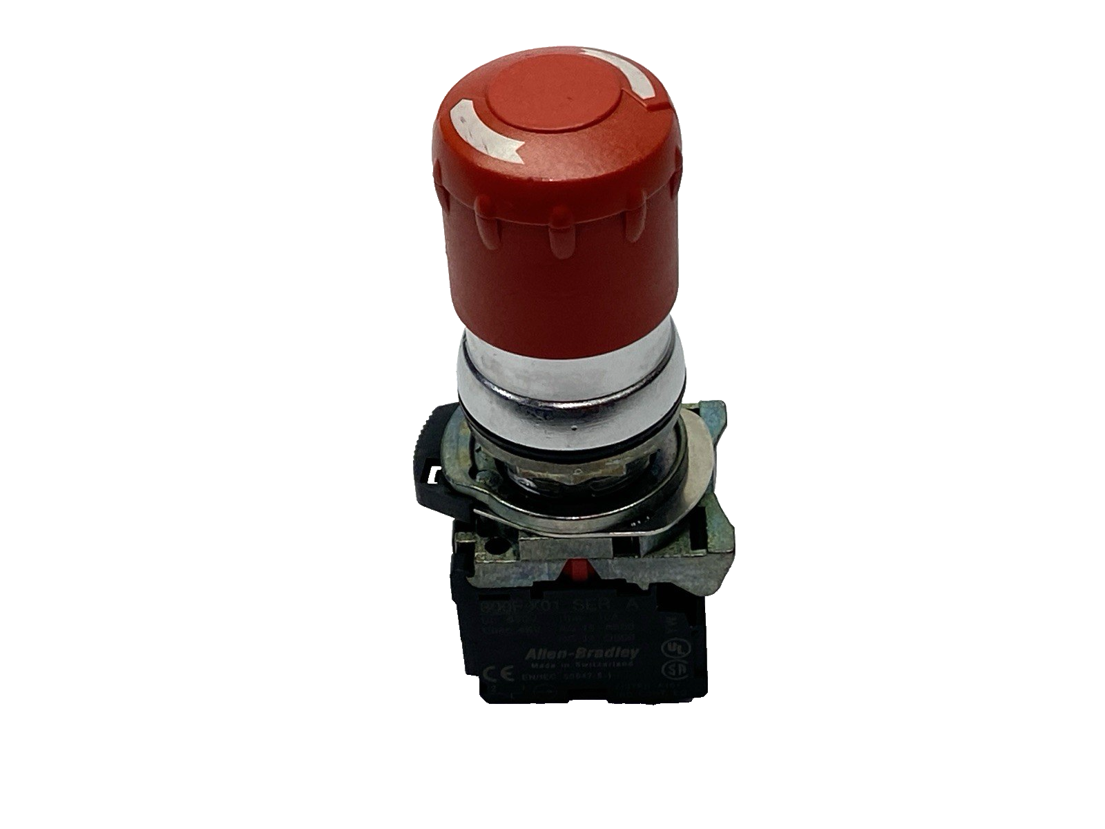 Allen Bradley 800FM-MT34 E-Stop Push Button Twist to Release 22mm - Maverick Industrial Sales