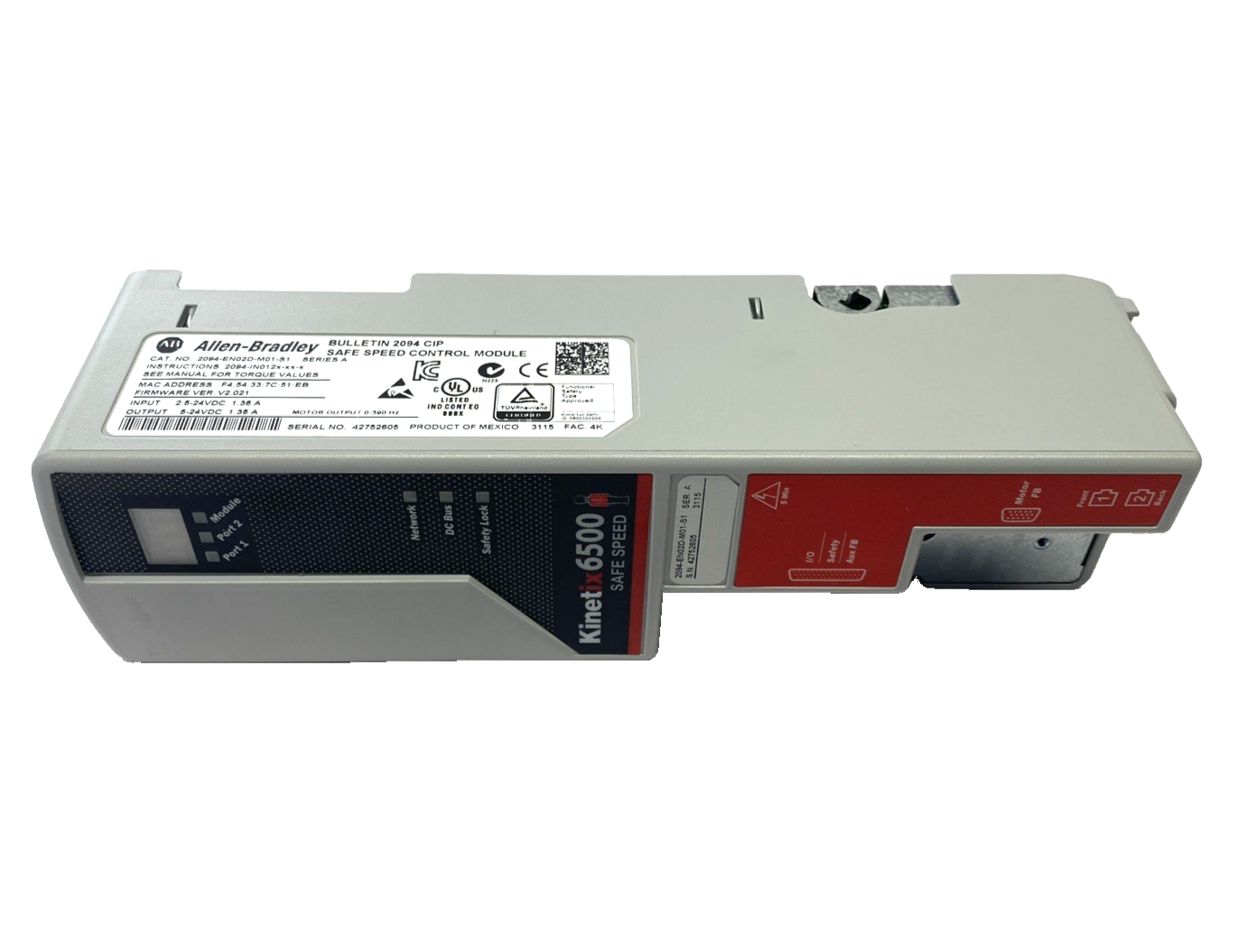 Allen Bradley 2094-EN02D-M01-S1 Ser. A Kinetix 6500 Safe Speed Control Module - Maverick Industrial Sales