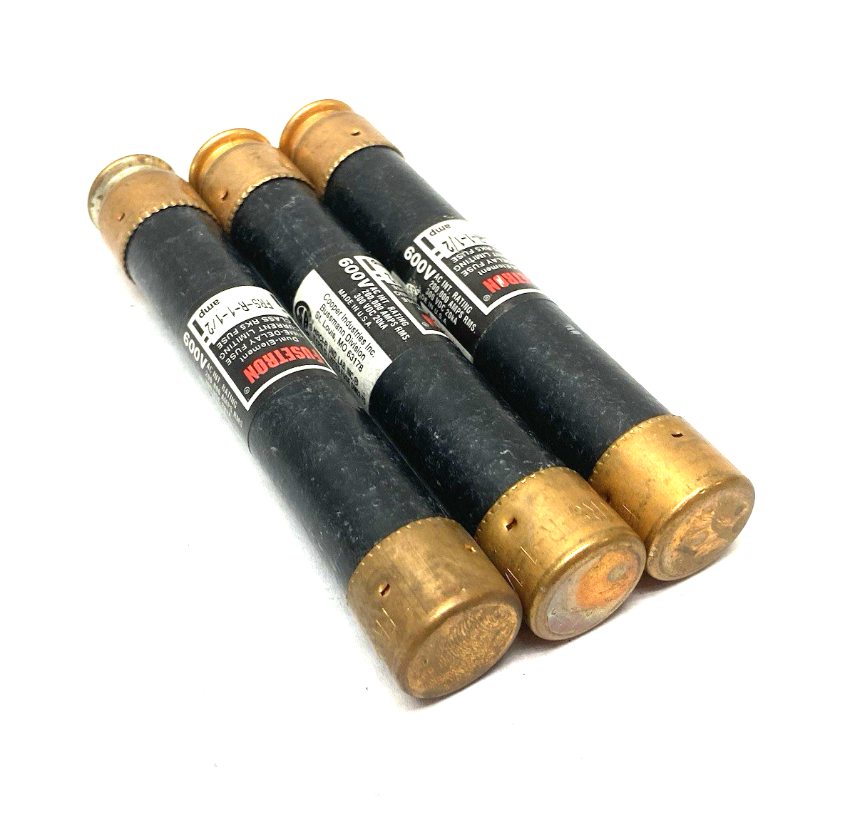 FRS-R-1-1/2 | Bussmann Fusetron Dual-Element Time Delay Fuse Class RK5 LOT OF 3 - New Other - Maverick Industrial Sales