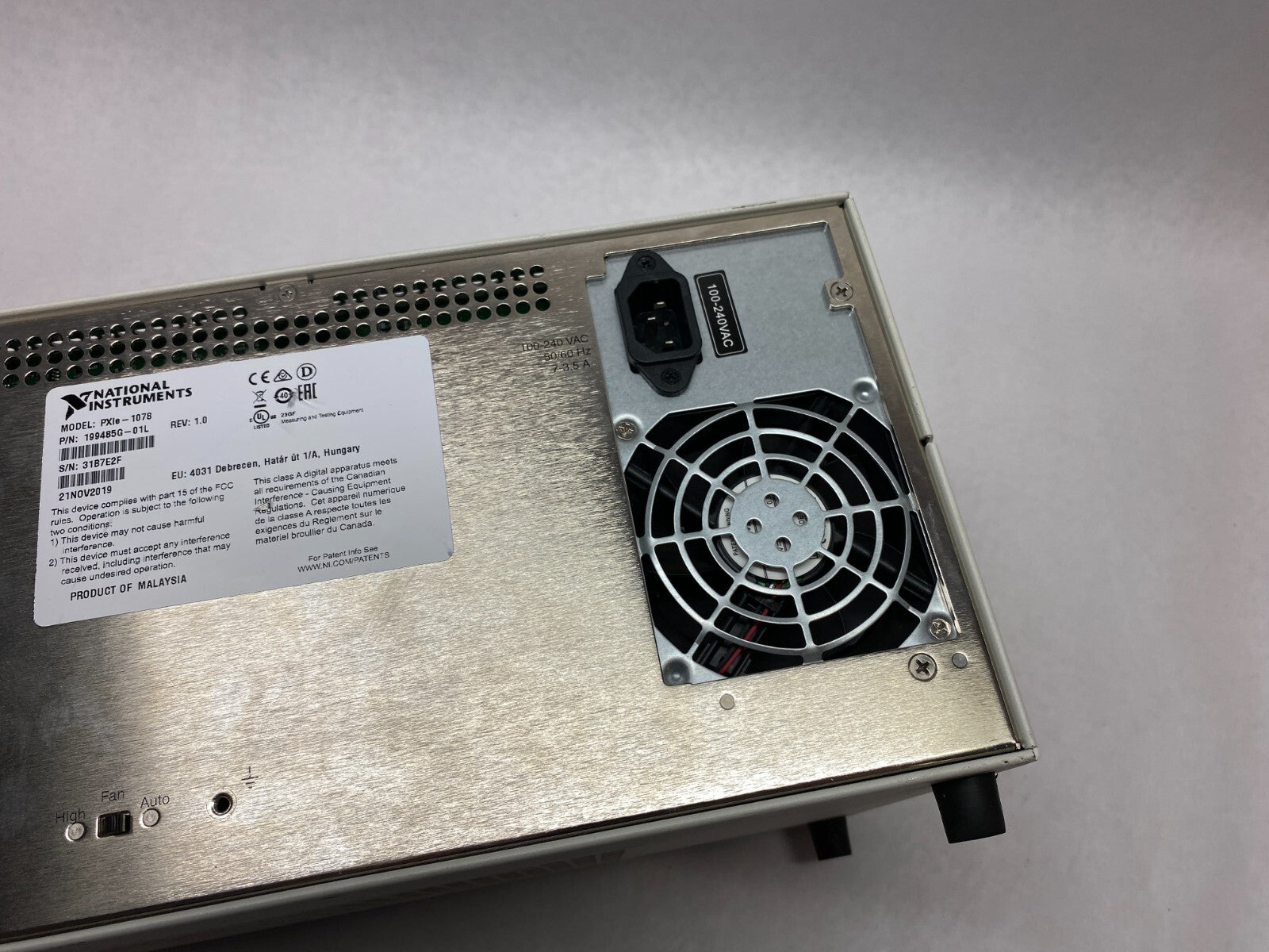 National Instruments PXIe-1078 9-Slot PXI Chassis up to 1.75Gb/s 199485G-10L - Maverick Industrial Sales