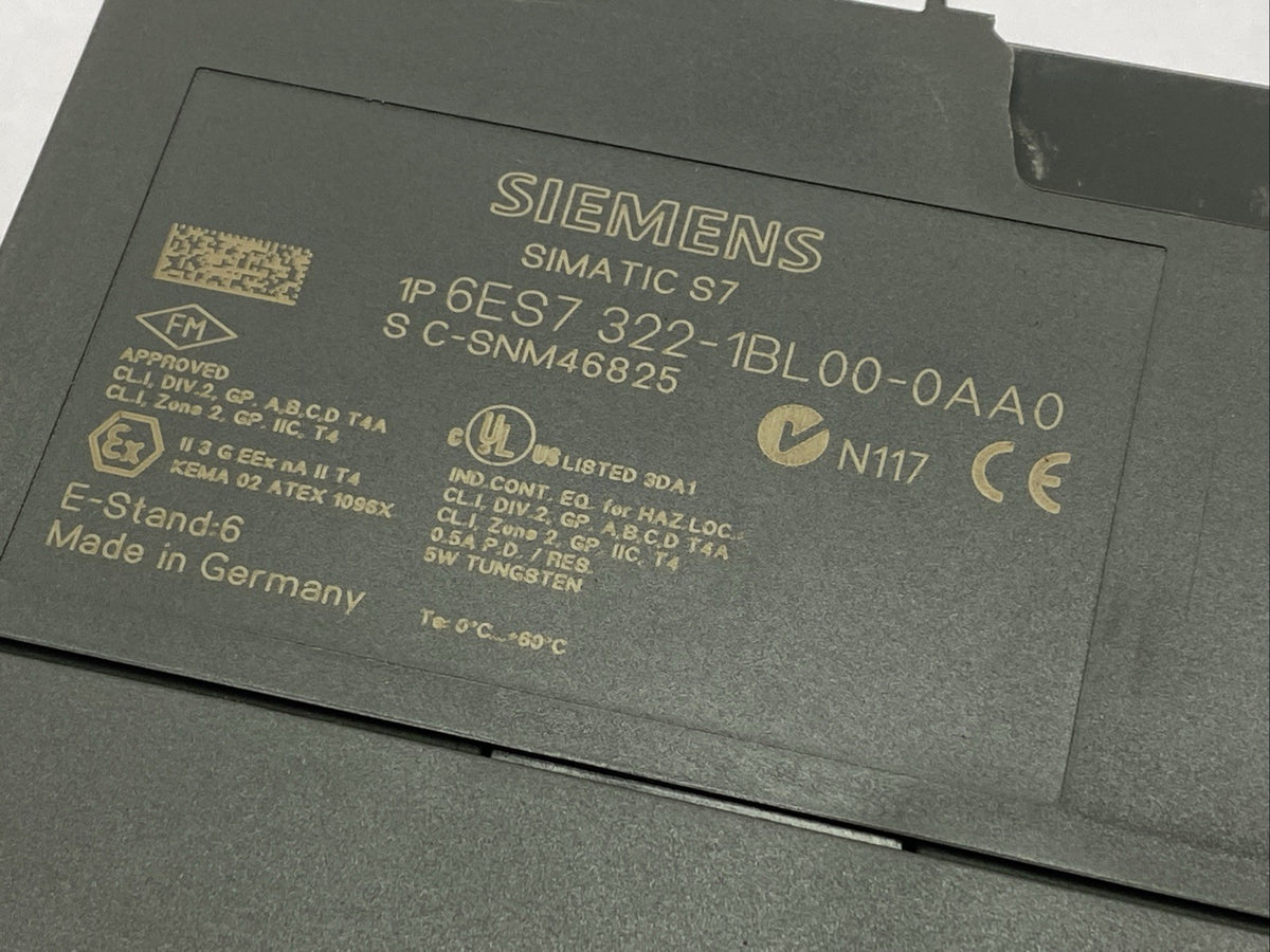 6ES7322-1BL00-0AA0 | Siemens Simatic S7 Digital Output Module SM322 - Used - Maverick Industrial Sales