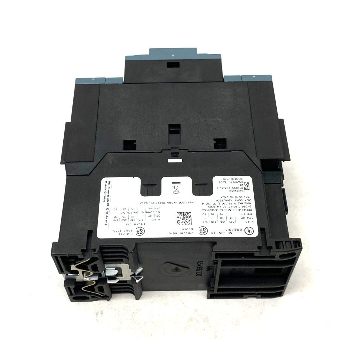 Siemens 3RT2036-1KB40 SIRIUS Power Contactor 3-Pole Screw Terms. 400V - Maverick Industrial Sales