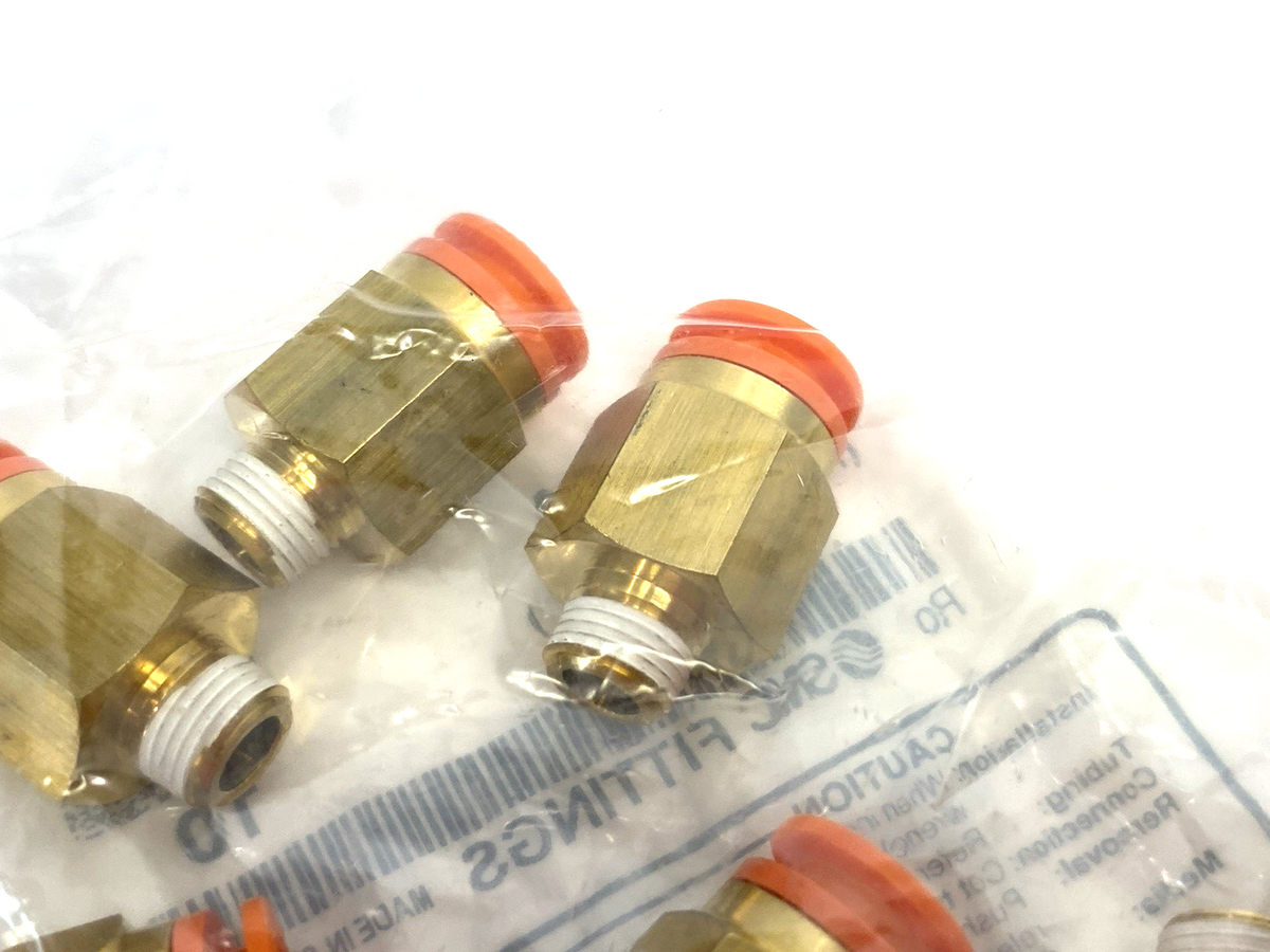 KQ2H11-34S | SMC One-Touch Male Connector Fitting, 3/8" Tube OD, 10-PACK - New - Maverick Industrial Sales