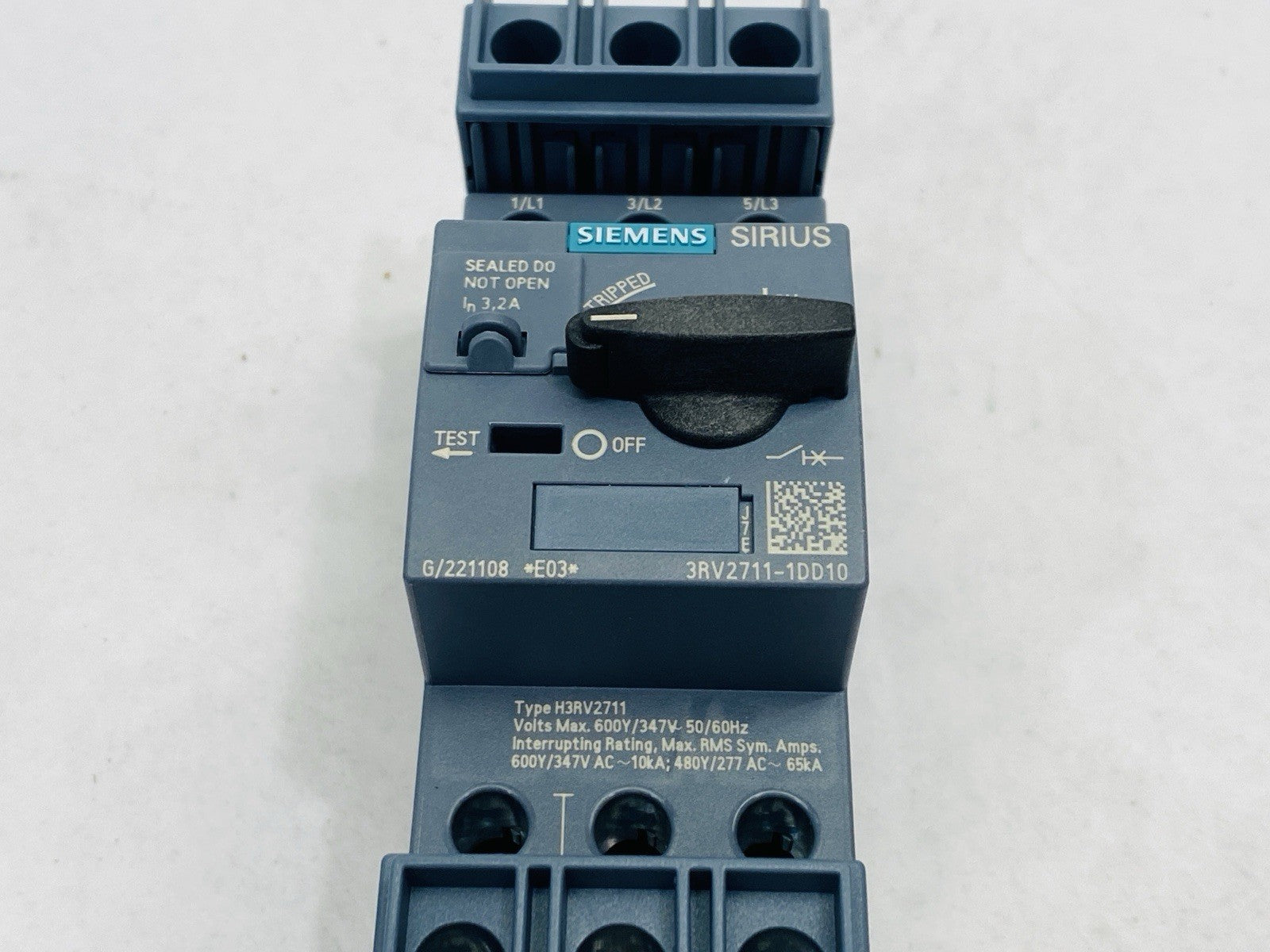 Siemens 3RV2711-1DD10 SIRIUS Circuit Breaker Size S00 3.2A - Maverick Industrial Sales