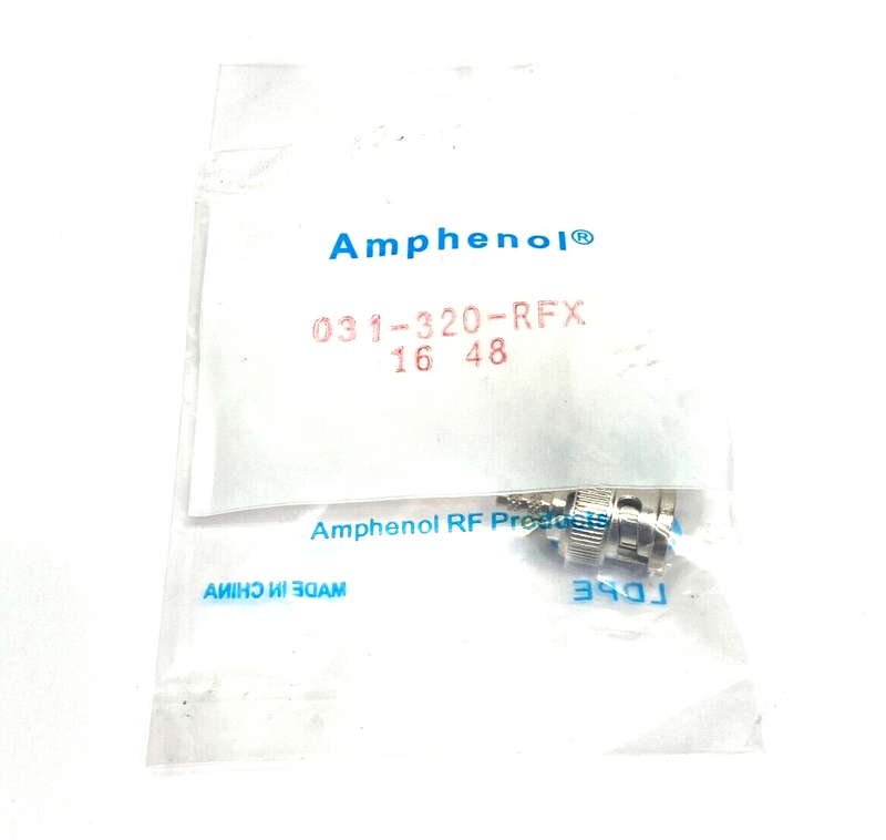 Amphenol 031-320-RFX Straight Male BMC Crimp Plug Connector RG58 RG141 - Maverick Industrial Sales