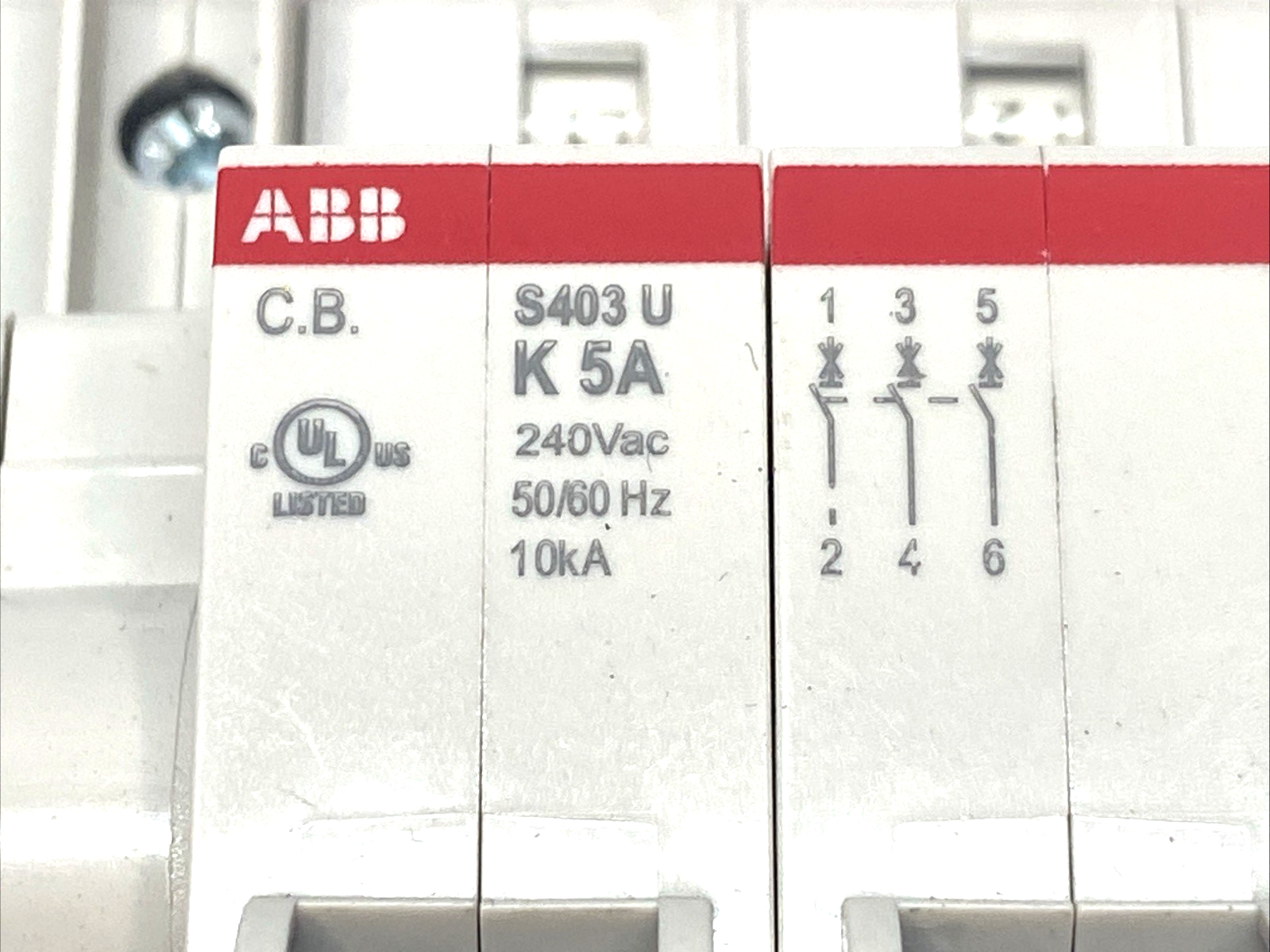 ABB S403U K5A Circuit Breaker 3-Pole 240VAC 50/60HZ 10kA - Maverick Industrial Sales