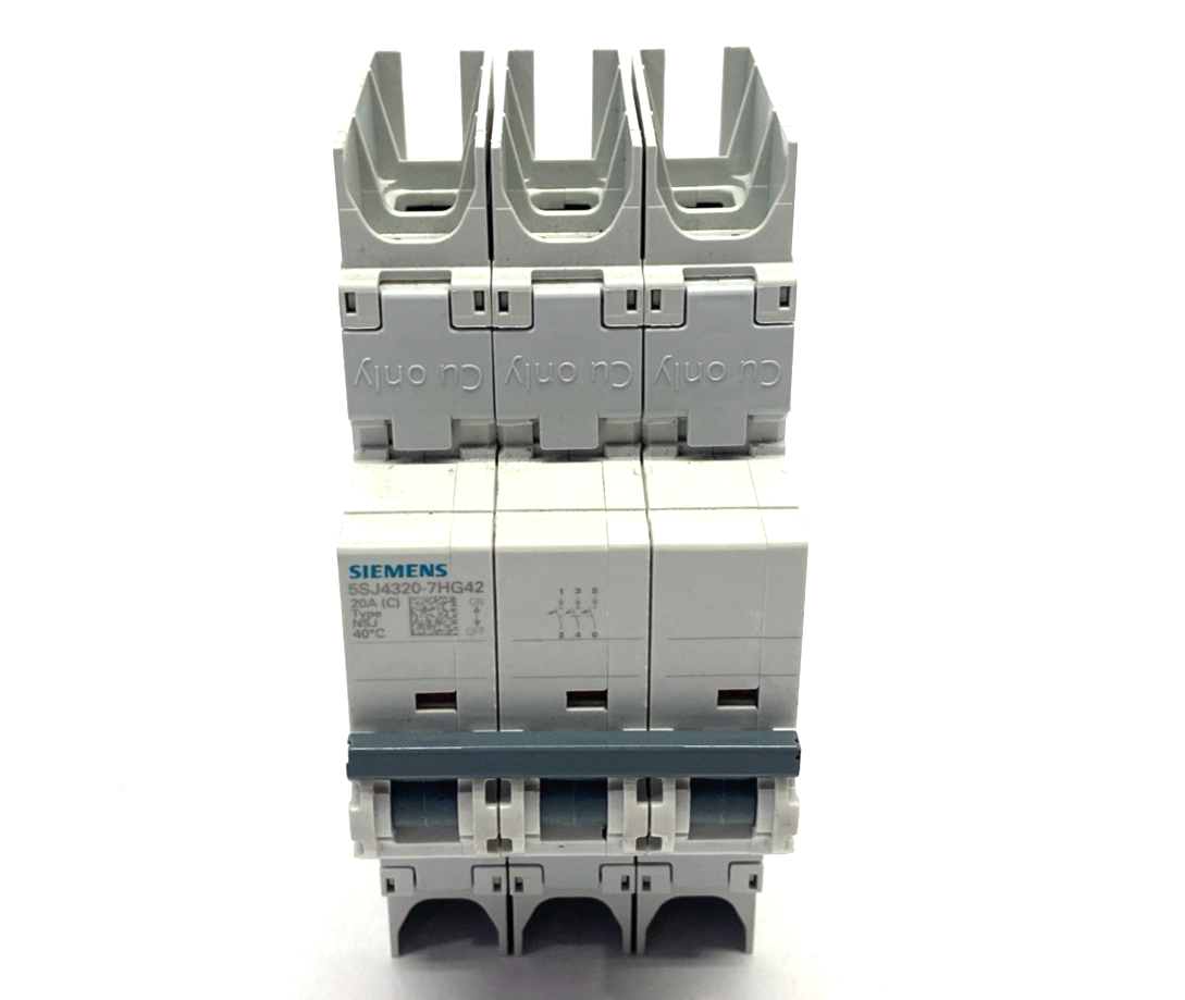Siemens 5SJ4320-7HG42 Circuit Breaker 10kA, 3P, C Type, 20A, 480Y/277V, UL489 - Maverick Industrial Sales
