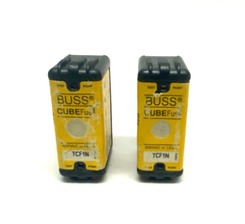 Bussmann TCF1N CUBEFuse Dual Element Time Delay Current Limiting Fuse LOT OF 2 - Maverick Industrial Sales