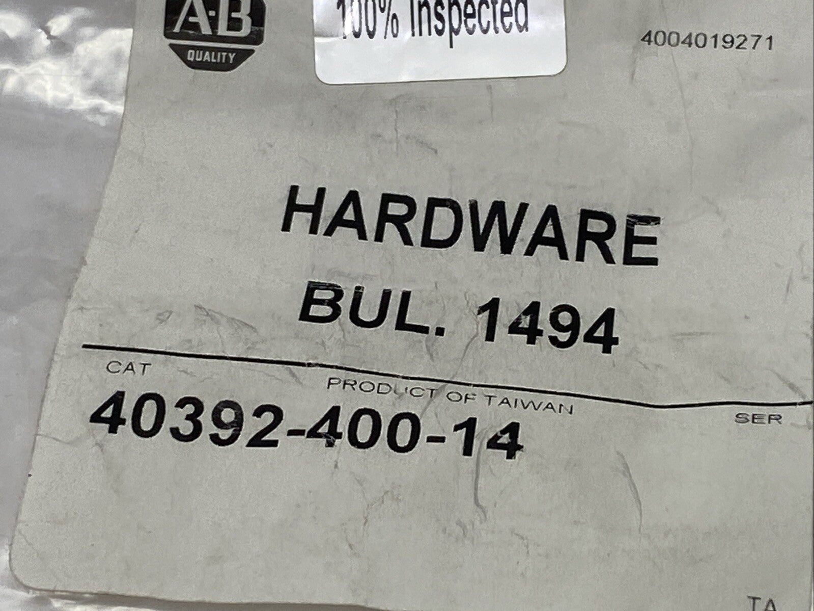 Allen Bradley 40392-400-14 Hardware Kit - Maverick Industrial Sales