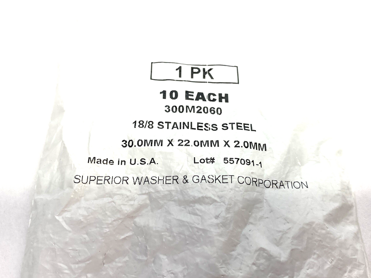 Superior Washer & Gasket 300M2060 Stainless Steel Shim 2mm 98089A467 10-PACK - Maverick Industrial Sales