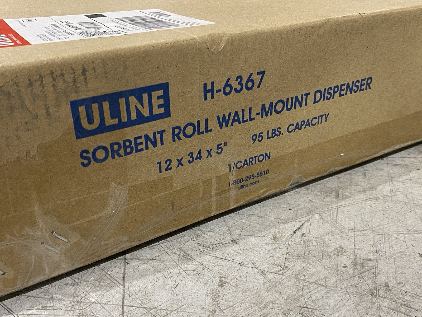 H-6367 | Uline Wall Mount Sorbent Roll Dispenser - New - Maverick Industrial Sales
