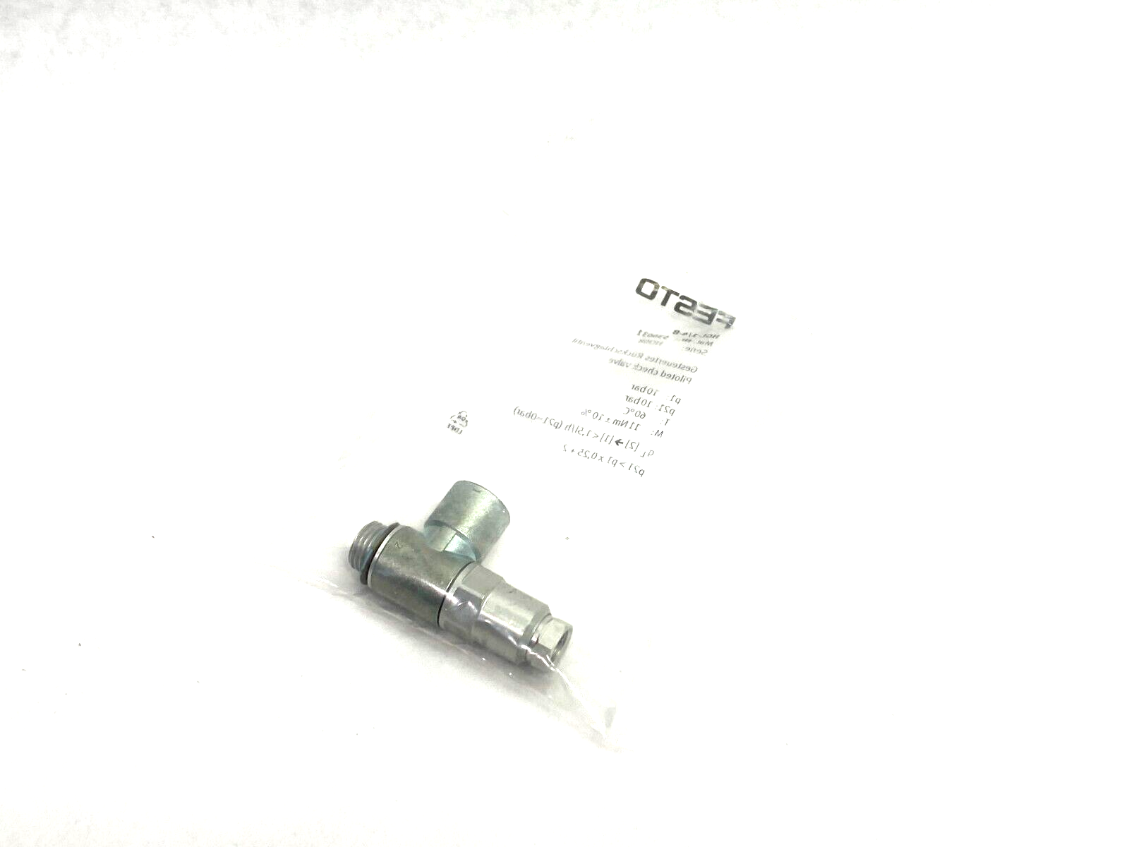 Festo HGL-1/4-B Piloted Non-Return Check Valve 530031 - Maverick Industrial Sales