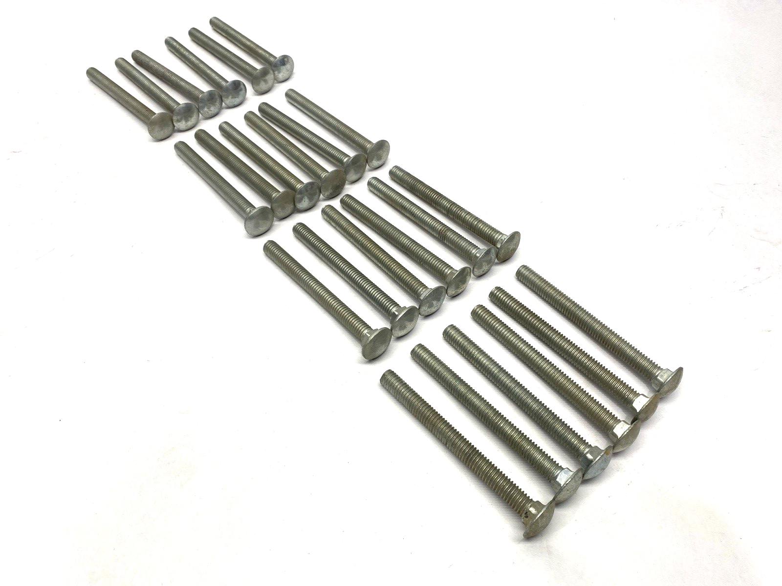 7/16"-14 x 4-1/2" Carriage Bolts Grade 2 LOT OF 24 SHELFWARE - New – Open box - Maverick Industrial Sales