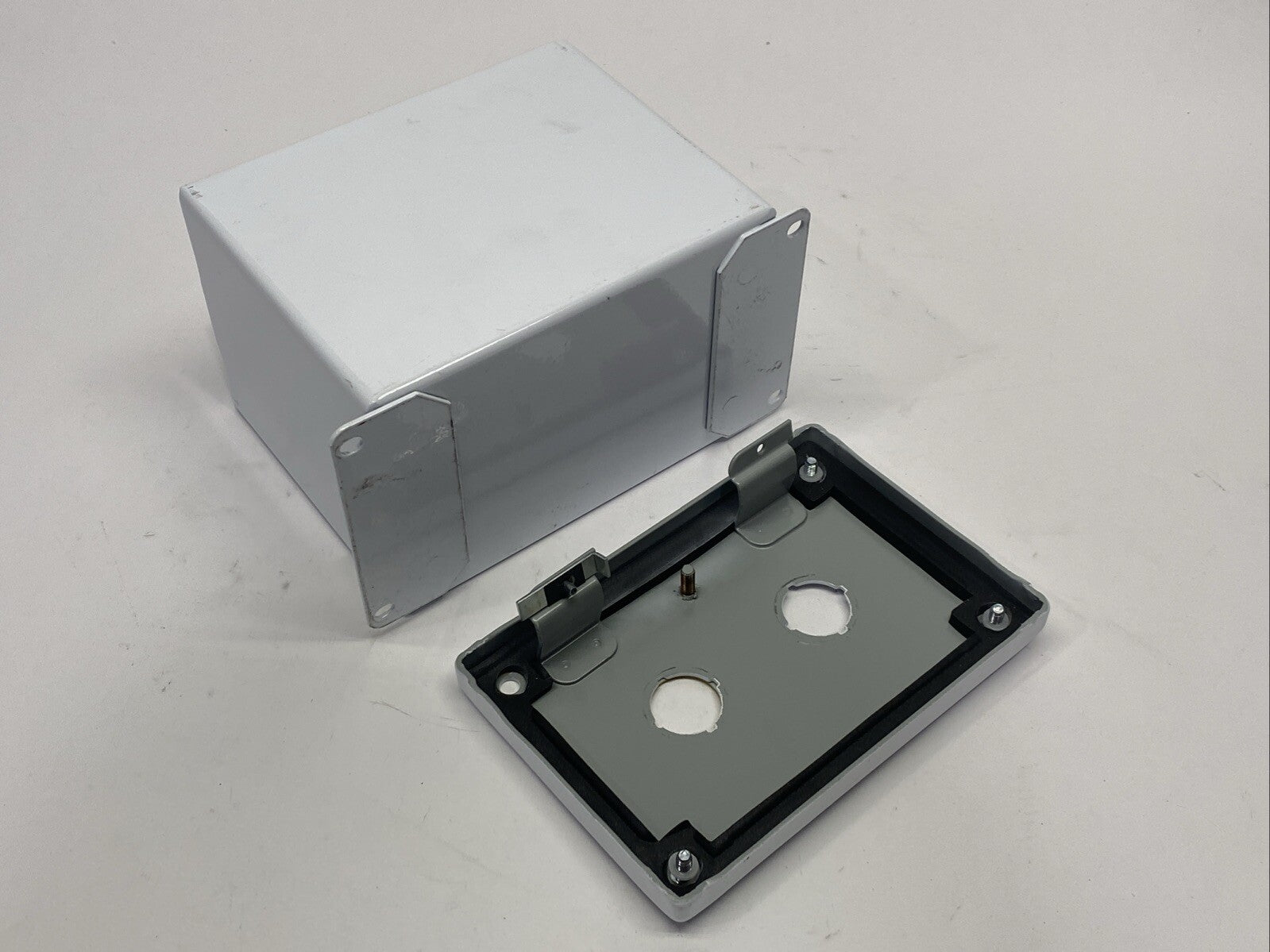 Hoffman E2PBXM Deep 2 Hole Pushbutton Enclosure White 6 x 4 x 4.75" - Maverick Industrial Sales