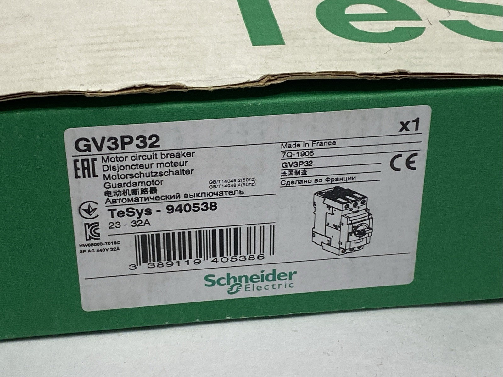 Schneider Electric GV3P32 Motor Circuit Breaker Manual Starter 23-32A - Maverick Industrial Sales