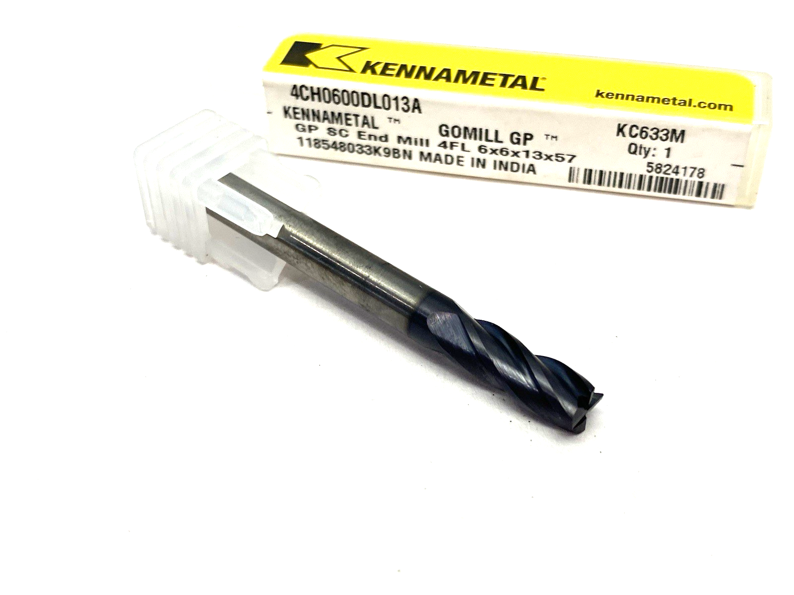 5824178 | Kennametal GOmill™ GP Beveled 4-Channel Smooth Handle 4CH0600DL013A - New – Open box - Maverick Industrial Sales