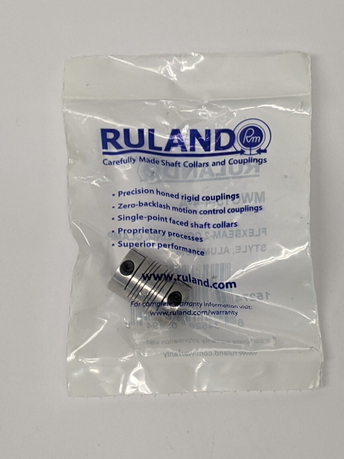 Ruland MWC15-4-4-A Flexbeam-2 Coupling, Clamp Style, Aluminum - Maverick Industrial Sales