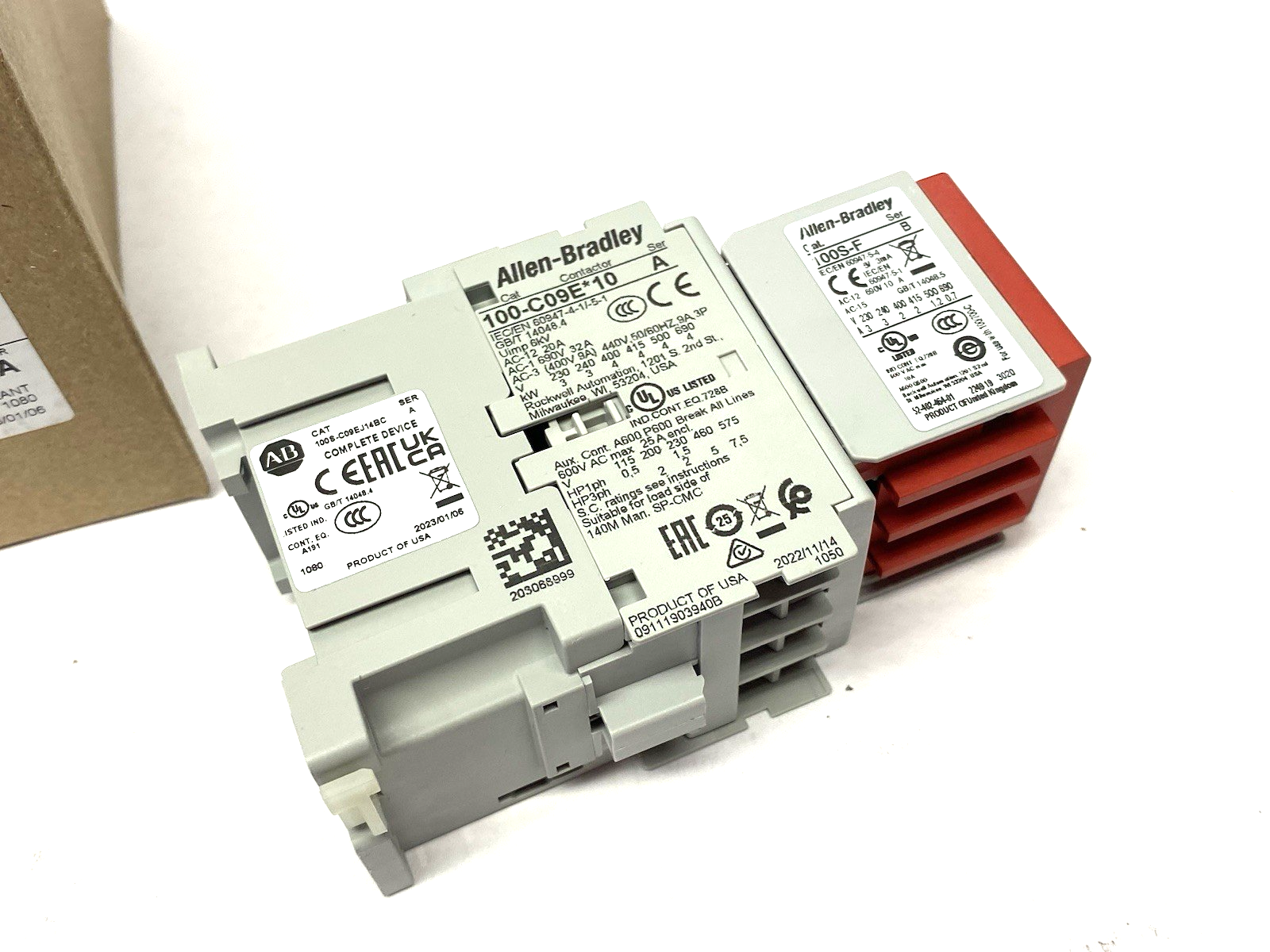 Allen Bradley 100S-C09EJ14BC Ser. A Guardmaster Safety Contactor 3 NO Main - Maverick Industrial Sales