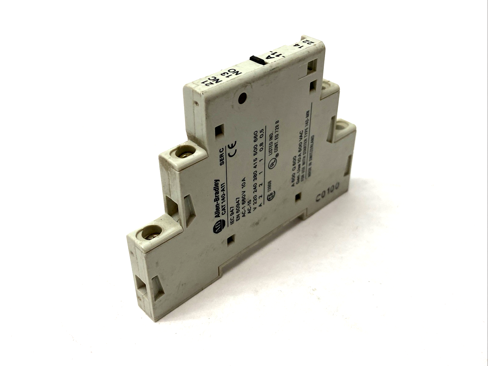 Allen Bradley 140-A11 Ser. C Auxiliary Contact Block LOT OF 4 - Maverick Industrial Sales
