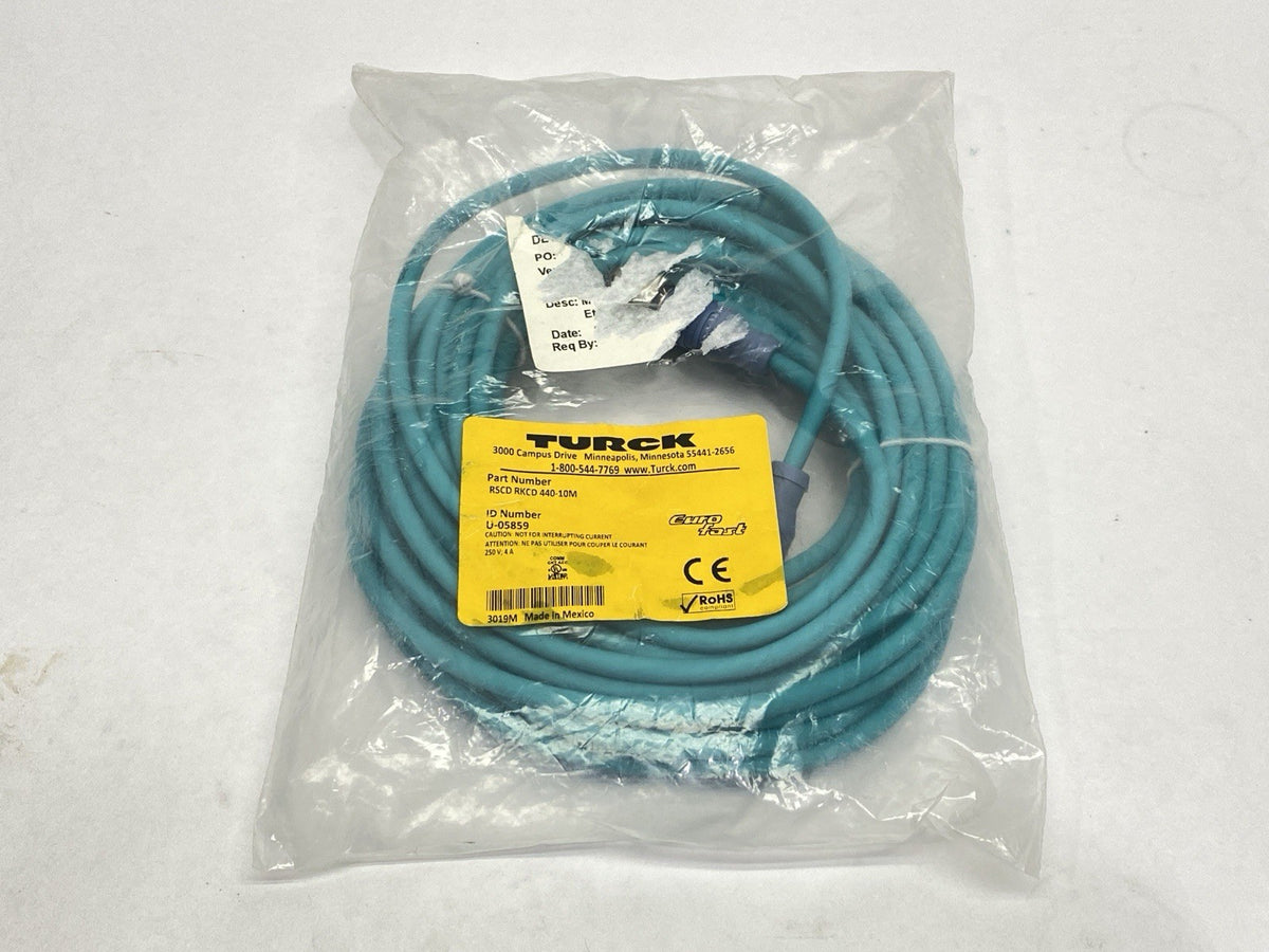 Turck RSCD RKCD 440-10M Industrial Ethernet Extension Cable 10m U-05859 - Maverick Industrial Sales