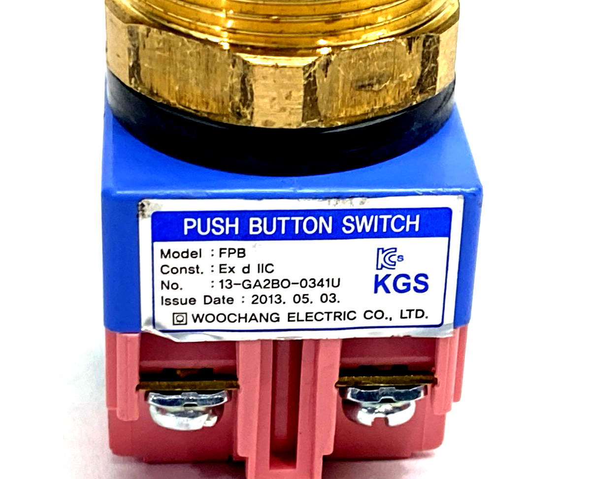 Woochang 13-GA2BO-0341U Pushbutton Switch FPB, Green, 250V 6A YongSung YASP12-11 - Maverick Industrial Sales