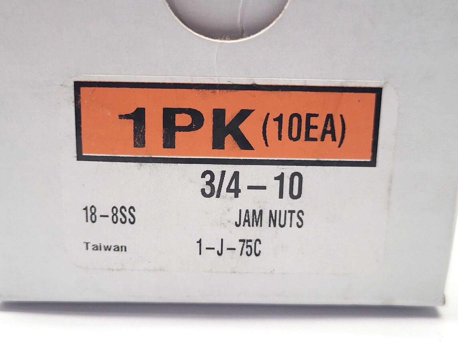 3/4-10 Jam Nuts 18-8SS LOT OF 10 - Maverick Industrial Sales