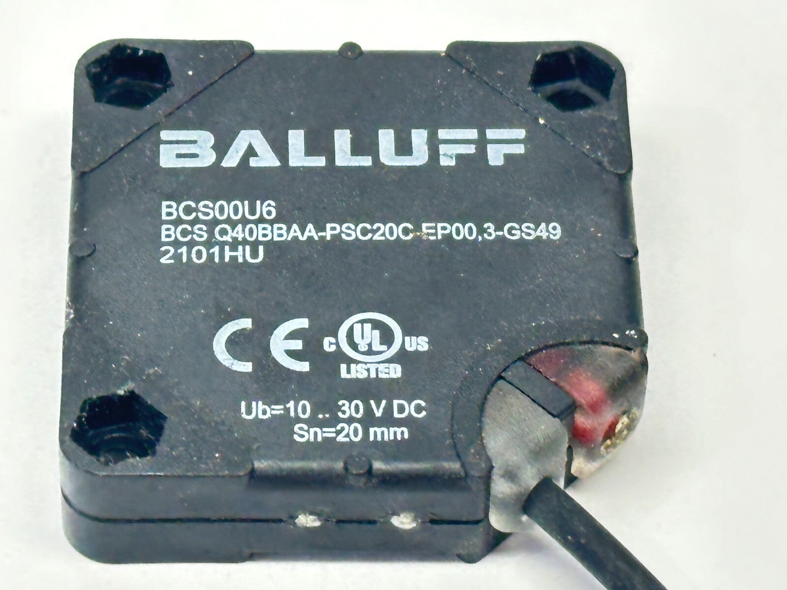BCS00U6, BCS Q40BBAA-PSC20C-EP00,3-GS49 | Balluff BCS00U6 Object Detection Sensor BCS Q40BBAA-PSC20C-EP00,3-GS49 - Used - Maverick Industrial Sales