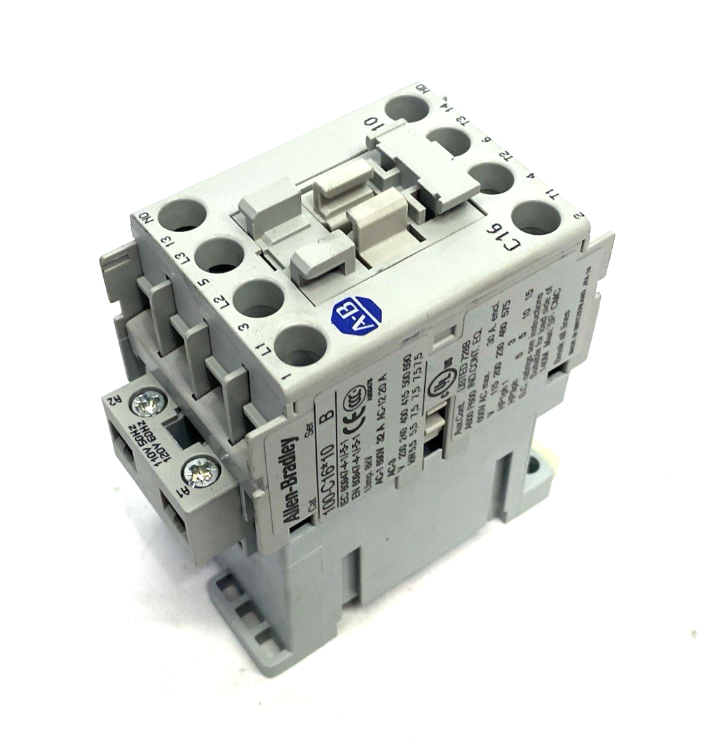 Allen Bradley 100-C16D10 Ser. B IEC 16 A Contactor, 1 NO Contacts & 0 NC Contact - Maverick Industrial Sales