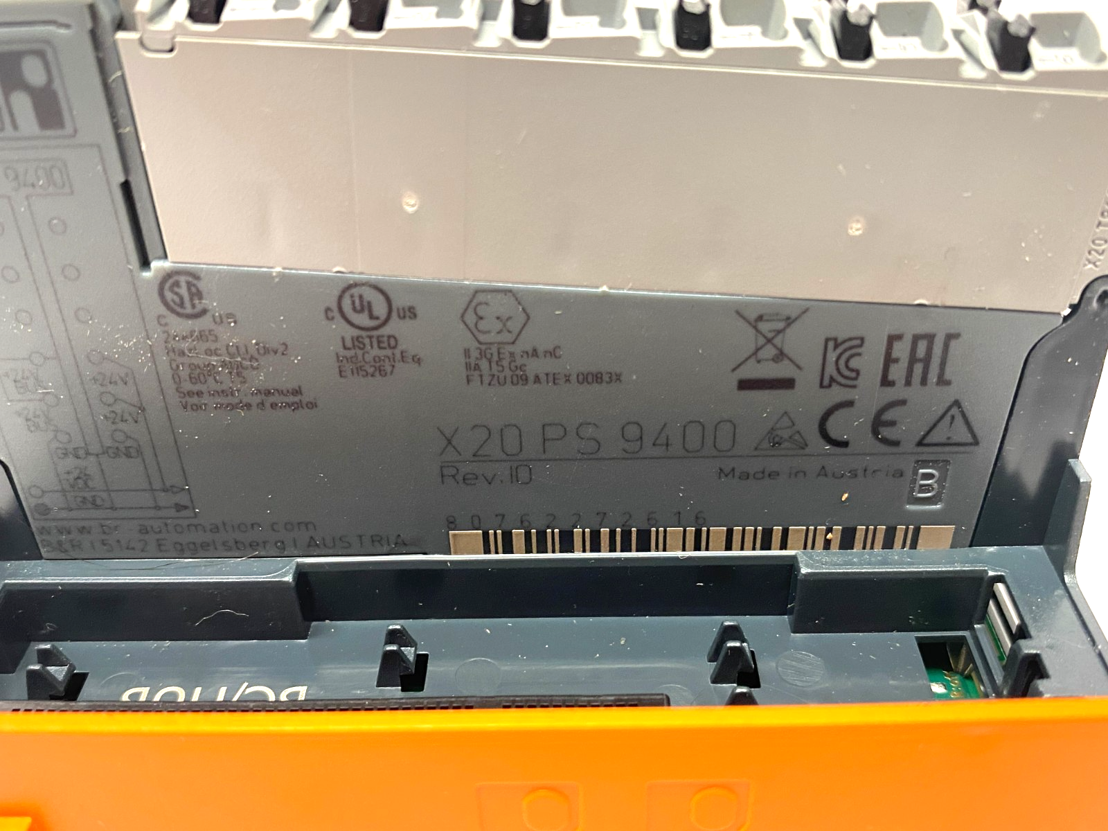 X20PS9400 | B&R Bus Supply Module, Internal I/O w/ X20BB80 Bus Base Module - New – Open box - Maverick Industrial Sales