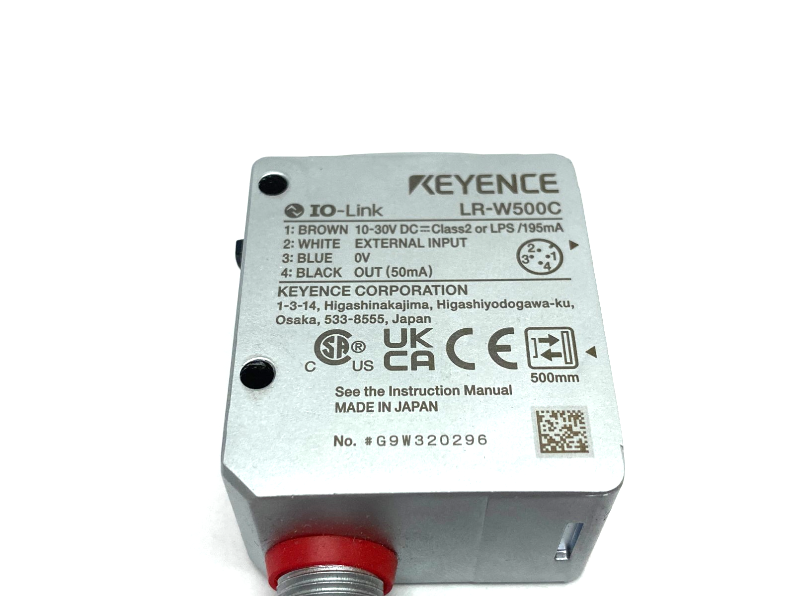 Keyence LR-W500C Full-Spectrum Self-Contained Sensor, M12 4-Pin Connector - Maverick Industrial Sales